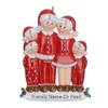 Personalisatie Pyjama Familie van 5 ornament gepersonaliseerde kerstboomdecoratie Kerst creatief geschenk 2010289184728