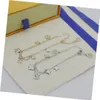 Fashion Jewelry Sets Lady 316L Titanium steel Four Leaf Flower Letter 18K Plated Gold Double Deck Necklaces Bracelet Earr1587978