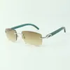 Direktförsäljning enkla solglasögon 3524026 med naturliga kricka trä skalmar designerglasögon, storlek: 18-135 mm