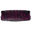 STOCK A878 114-KEY LED Backlit Wiredlit Wired Gaming Keyboard avec motif de craquage noir281a