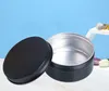 50g Metal Aluminum Round Tin Cans Box Black Empty Cosmetic Cream Jar Pot Case Screw Thread Lid Lip Balm Container