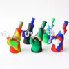 Narguilés 6,7 pouces Silicone Bongs Nouvelle forme tuyau eau huile fumer Dab Rigs Avec 4mm Quartz Banger