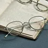 Mode lunettes de soleil cadres 2021 titane lunettes cadre hommes japon rétro rond optique lunettes myopie lecture femme Prescription ordinateur Ey