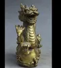 Folkkonst Kinesisk Fengshui Brass Gourd Strong Fly Dragon Apsaras Succes Statue