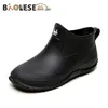 BAOLESEM Rain boot Men's Rubber Man Water-proof Anti-skid Colorful Unisex Ankle Lightweight Water Boots High End