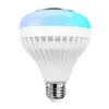 E27 Smart LED Light RVB Haut-parleurs Bluetooth sans fil Ampoule Lampe Lecture de musique Dimmable 12W Lecteur de musique Audio avec télécommande 24 touches