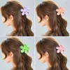 Candy Color Plastic Hairpin Big Flower Shaped Frosted Hair Claws For Women Hair Accessories Spring Clip Clamp Crab