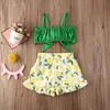 Clothes Sets Bowknot Vest Tops Leomen Print Shorts Pants Trousers Outfits Clothes 2PCS