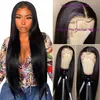 150% Remy Pre Plucked 13X4 Hd Lace Frontal Wig Straight Front Lace Front Perucas de cabelo humano Remy 4X4 Straight Closure Peruca sem costura natural