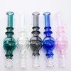 Love_e_cig NC066 Pipa per narghilè 10mm Titanium Ceramic Nail Wax Rig Quartz Banger Nails Clip Big Chamber Bong in vetro colorato