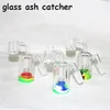 narguilés Beracky 14mm 18mm Verre Ash Catcher Récupérateur de Récipient en Silicone avec Bord Biseauté Splash Guard Quartz Banger Ashcatchers Pour Dab Rigs