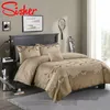 Luxury Bedding Sets Classic Solid Color Lace Printing Single Size Duvet Cover Set Double Queen King Quilt for home /No Bed Sheet LJ201015