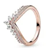 Novo 100% 925 Sterling Silver Ring Fit Pandora Rose Gold Flowers Bow Love Heart Infiniti Anéis para Mulheres Europeias Casamento Original Moda Jóias