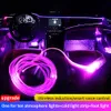 14 i 1 RGB LED Ambient Light med 8m Fiber Strip Lights av App Musikkontroll Dekorativ atmosfär Lampor Trådlös Bluetooth 12V