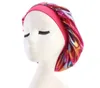 Muslim Women Stretch Wide brimmed Silk Satin Bandana Night Sleeping Turban Hat headwrap Bonnet chemo cap Hair Accessories