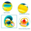 Other Pools SpasHG Life Vest Buoy Kids Infant Swim Rings Inflatable Baby Swimming Seat Boat Children Pool Float Ring With Removable Sun Shade Canopy WH0460