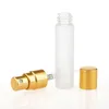 100 morceaux / lot 5ml rechargeable mini parfums de parfums de pulvérisation de pulvérisation de givre givre atomiseur de métal portable conteneur cosmétique de voyage