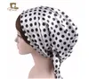 Kvinnliga damer Beanies Hat Silk Night Sleep Cap Hair Huvudskydd Satin Turban Wrap Headscarf1 Davi22