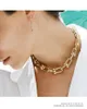 Kedjor Aitiei Designkedja U Typ Choker -halsband för kvinnor med 3 tum svans högkvalitativ kopparhiphopmodesmycken304J
