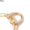 Joyería Donia, brazalete de lujo, fiesta, moda europea y americana, diamante completo en forma de U, conjunto de anillos de diseñador de circonita con microincrustaciones de cobre.