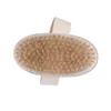 Cepillo de baño ovalado de madera Piel seca Cuerpo Salud natural Cerdas suaves Masaje Baño Ducha Cepillo de cerdas SPA Cepillo corporal sin mango3168252