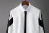 Męskie koszule marki czarny biały kontrast szwy z długim rękawem trend przystojny smukła sukienka shirt social party męska odzież