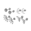 Juego de 28 PCS 16G Acero inoxidable Ear Barbell Helix Tragus Cartilage Earring Set Body Piercing Jewelry para hombres y mujeres