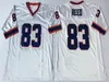 Erkekler Retro Amerikan Futbol Formaları Jim 12 Kelly Thurman 34 Thomas 78 Bruce Smith 83 Andre Reed Sticthed Blue White