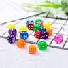 Set di dadi 10 colori Dadi da gioco a 6 facce di alta qualità per giochi di famiglia per feste di club Dungeons e dadi di drago