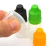 زجاجات قطارة بلاستيكية E-CIG مع غطاء مقاوم للطفس وطافة طويلة رقيقة زجاجة فارغة 3ML 5ML 10ML 15ML 20ML 30ML 50ML 50ML E- السائل