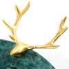 Nordic Elk Silent Metal Decorativo Swingable Relógio de Parede Design Moderno Relógio Sala de estar Decoração de Natal Presentes 201125