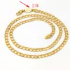 Solid 24 k Stamp Link C Gold GF Women039s Necklace Curb Chain Birthday Valentine Gift Valuable 20quot 50 4 MM1184408