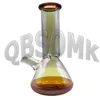 QBsomk Beaker Bong Glass Water Pipe Glass Saml Dab Rig Diffusion Percolate Thickness With 14.4mm Bowl Colorful Lips and Bottom