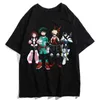 Camisetas de Anime Midoriya Izuku Boku No My Hero Academia Asui Tsuyu estampado de dibujos animados moda Harajuku hombres camiseta ropa de calle Y220208