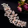 2022 Koreanska brudhuvudstycken Hårtillbehör Justerbara huvudbonader Full Crystal Rhinestones Hair Comb Wedding Banket8063467