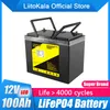 LiitoKala 12V 90Ah 100Ah 120Ah LiFePO4 Batteria 12.8V Batteria di Alimentazione 3000 Cicli per Camper Camper Golf Cart Off-Road Off-Grid Solar Wind