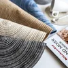 Round Woven Placemat,Table Pad Heat Resistant Mat Linen Non Slip Table Coaster Home Decoration Christmas Mat T200703