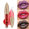 Pudaier Glitter Lip Gloss Velvet Matte pigmento 18 cores Waterproof Longa Duração batom vermelho azul líquido preto