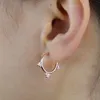 Drop Schiff Frauen Dame winzige Ohrstecker mit 3 Stück CZ gepflastert Mini runde Hochzeit Ohrring Schmuck Großhandel Gold Silber Farbe