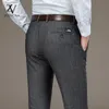 2021 Men's Business Casual Long Pants Suit Spring Autumn Fashion Pants Male Elastic Straight Formal Trousers Plus Big Size 29-40 220212