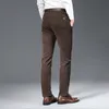 Merk herfst winter corduroy broek mannen zakelijke casual broek heren rechte elastische katoenen broek dikker corduroy broek 28-38 201128