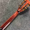 Custom Solid Cedar Top Round Body Acoustic Electric Guitar OOO Style Ebony Fingerboard Headstock Can be Customized Logo