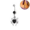 Pierścienie pępkowe ze stali chirurgicznej z pająkiem Dangle Belly Button Pierścienie Piercing Biżuteria Prezenty dla mężczyzn i kobiet
