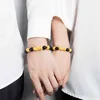 Feng Shui Lock Bracelets for Men for obsidian bead dragonラッキーチャームブレスレットpixiu pi yaoは富のブレスレット1104496を引き付ける