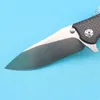 Couteau pliant haut de gamme 0562CF Survival Flipper, lame en satin à point de chute, IKBS, couteaux de poche EDC de camping de randonnée en plein air