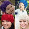 Classical Scaldaorecchie lavorato a maglia Headwrap Knitting cappello del crochet delle donne dei fiori per ragazze adolescenti Donne Berretti Skullies