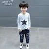 Vår Höst Barn Pojkar Kläder Ställer Bomull Kid Boys Kläder uppsättningar 3pcs Coat + Shirt + Pants Toddler Kläder kostym