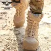 Пустыня тактическая военная кожа боевой мужской обувь работает восхождение мужчин армия снежные ботинки Zapatos женщин Y200915