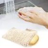 Fashion Nice Natural Ramie Shower Exfoliator Sponge Pouch Net Comfortable Bubble Blister Mesh Soap Saver Foaming Bag 50 pcs