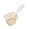Square Mini Basket Rose Gold French Fries Chicken Snack Eco Friendly Fried Baskets Restaurant Pure Color Exquisite 28bt J1